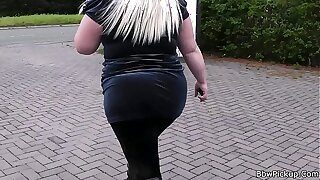 Big boobs blonde plumper rides his cock